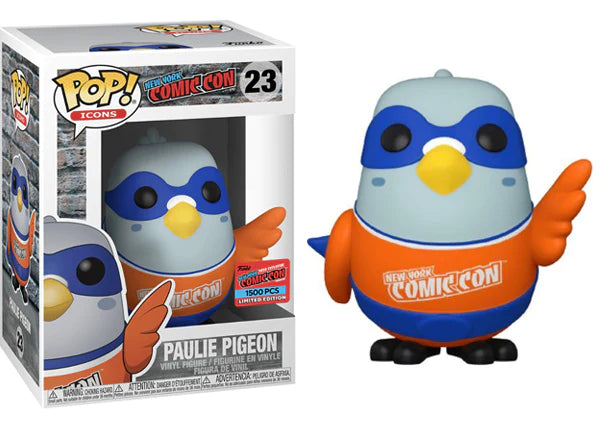 Paulie Pigeon (Orange, New York Comic Con, Icons) 23 - 2020 NYCC Exclusive /1500 made  [Condition: 8/10]  **Paint Smudges**
