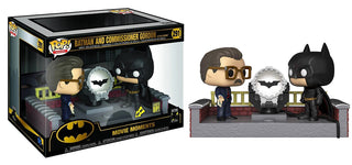 Funko Pop! Batman & Commissioner Gordon Batman Begins, w/ Light-Up Bat Signal, Movie Moments 291 Vinyl Figure [Heavy Damage]