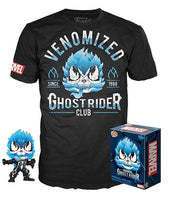 Venomized Ghost Rider (Blue) and Venomized Ghost Rider Tee (L, Sealed) 369 - Walmart Exclusive [Box Condition: 7.5/10]