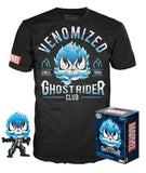 Venomized Ghost Rider (Blue) and Venomized Ghost Rider Tee (L, Sealed) 369 - Walmart Exclusive [Box Condition: 7.5/10]