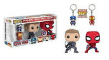 Spider-Man/Hawkeye Pops + Captain America/Iron Man Keychains 4-Pack Pop Head