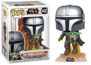 Funko Pop! The Mandalorian w/ The Child Flying 402 Vinyl Figure in PopShield Protector