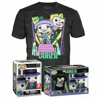 Joker w/ Megaphone Pop (Metallic) & Joker T-Shirt (L, Sealed) 403 - Alliance Exclusive [Box Condition: 8/10]