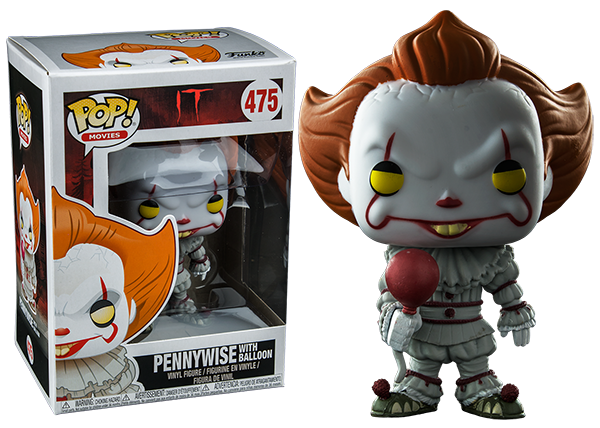 Pennywise (w/ Balloon, Yellow eyes on Pop, IT) 475  [Damaged: 7.5/10]