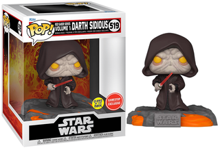 Funko Pop! Red Saber Series Volume 1: Darth Sidious Glow in the Dark, Deluxe 519 - GameStop Exclusive Vinyl Figure