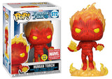 Human Torch (On Fire, Glow in the Dark, Fantastic Four) 572 - Collector Corps Exclusive  [Damaged: 7.5/10]