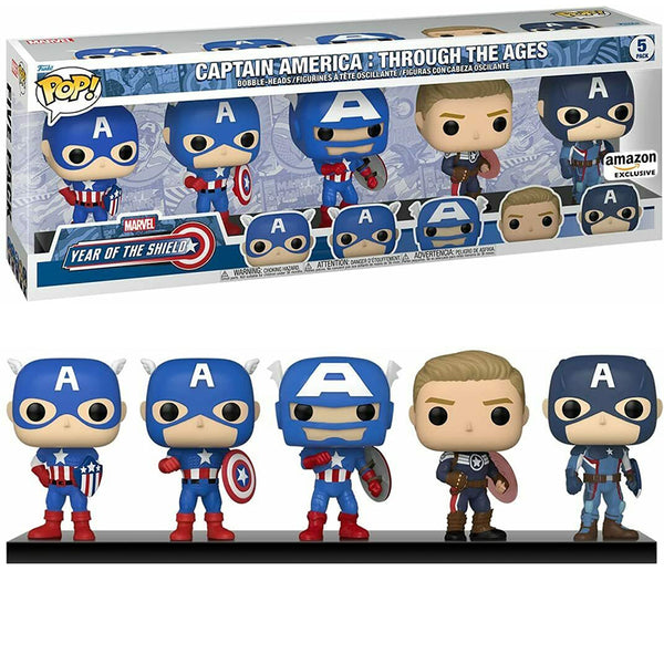 Captain America : Through the Ages 5-Pack Funko Pop! | 7 Bucks a Pop