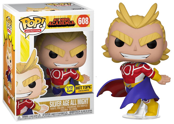 Silver Age All Might (Glow in the Dark, My Hero Academia) 608 - Hot Topic Exclusive  [Damaged: 7.5/10]