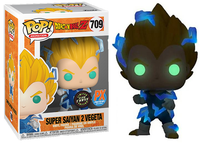 Super Saiyan 2 Vegeta (Glow in the Dark, Dragon Ball Z) 709 **Chase** - Previews Exclusive  [Damaged: 7/10]