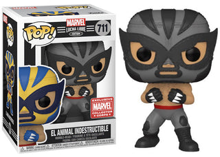 Funko Pop! El Animal Indestructible Grey, Marvel Lucha Libre 711 - Collector Corps Exclusive Vinyl Figure in PopShield Protector