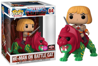 He-Man on Battle Cat (Rides, Flocked, Masters of the Universe) 84 - 2022 Target Con Exclusive