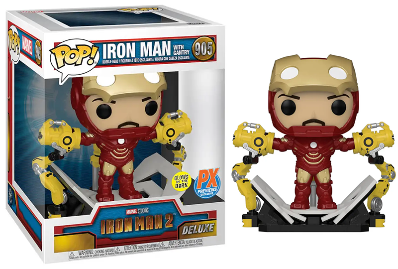 Iron Man w/ Gantry (Deluxe, Glow in the Dark)  905 - Previews Exclusive
