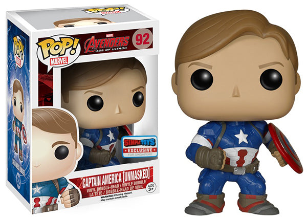 Captain America (Unmasked, Age of Ultron) 92 - Simply Toys Exclusive  [Condition: 6/10] **Sticker Peeling**