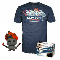 Mini Puft on Fire (Glow in the Dark) and Mini Puft Tee (Size L, Sealed) 936 - Target Exclusive [Box Condition: 8/10]