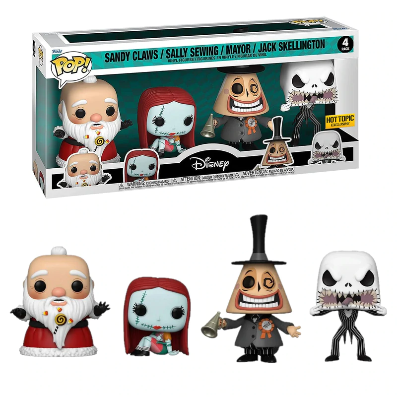 The Nightmare Before Christmas 4-Pack - Hot Topic Exclusive  [Condition: 7.5/10]