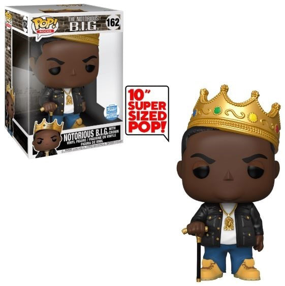 Notorious B.I.G. (w/Crown, 10-Inch, Rocks) 162 - Funko Shop Exclusive  [Condition: 6/10]