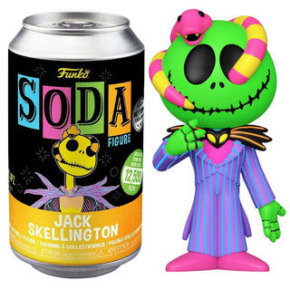 Funko Soda Jack Skellington Pink Snake, Blacklight, Opened - Hot Topic Exclusive  **Chase**