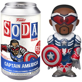 Funko Soda Captain America Metallic, Sam, Opened  **Chase**