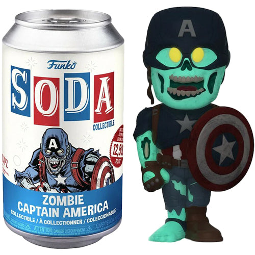 Funko Soda Zombie Captain America (Glow in the Dark, Opened)  **Chase**