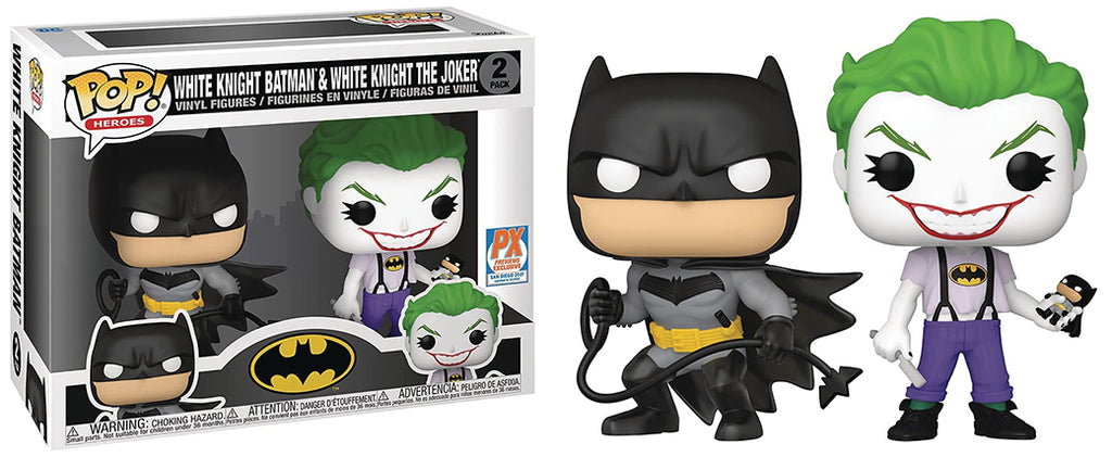 White Knight Batman & White Knight The Joker 2-pk - Previews Exclusive /30,000 made [Damaged: 6/10]