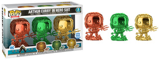 Arthur Curry in Hero Suit (Aquaman, Chrome) 3-pk - Funko Shop Exclusive