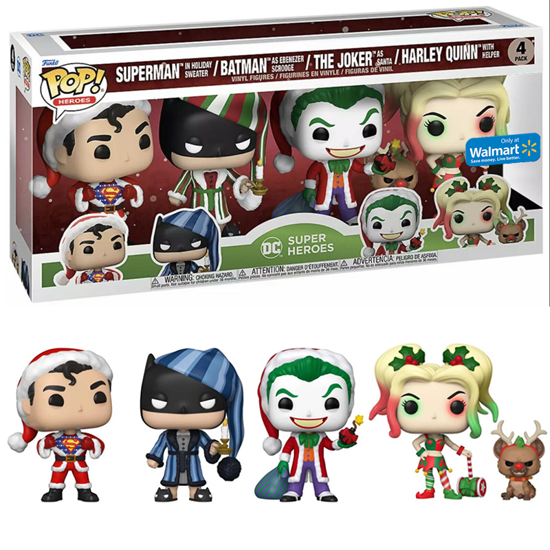 DC Heroes Holiday 4-Pack - Walmart Exclusive  [Condition: 7.5/10]