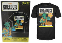 Pop! Tees Greedo's Bounty Bunch Crispies Cereal Tee (Star Wars, Size L) -  Walmart Exclusive **Chase**  [Box Condition: 6/10]