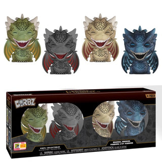Dorbz Rhaegal, Drogon, Viserion & Icy Viserion Game of Thrones  4-Pack - 2018 SDCC Exclusive