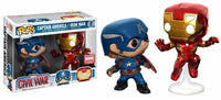 Captain America/Iron Man Action Pose 2-Pack (Civil War) - Marvel Collector Corps Exclusive Pop Head