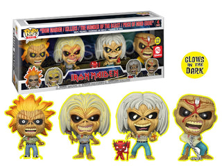 Funko Pop! Iron Maiden  Glow in the Dark 4-Pack - Funko AE Exclusive Vinyl Figure