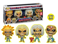 Iron Maiden  (Glow in the Dark) 4-Pack - Funko AE Exclusive  [Condition: 6.5/10]