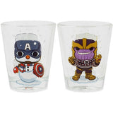 Snowman Captain America & Holiday Sweater Thanos Shot Glasses (2-Pack) - Marvel Collector Corps Exclusive