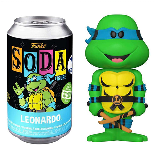 Funko Soda Leonardo (Black Light, Opened) - Funko Shop Exclusive