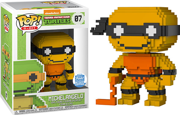 Michelangelo (8-Bit Neon, Teenage Mutant Ninja Turtles) 07 - Funko Shop Exclusive [Condition: 8/10]